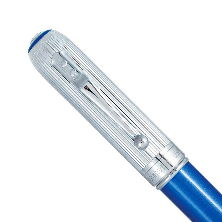 Monteverde Rodeo Drive Ballpoint Pen Blue Stardust — writing at an angle