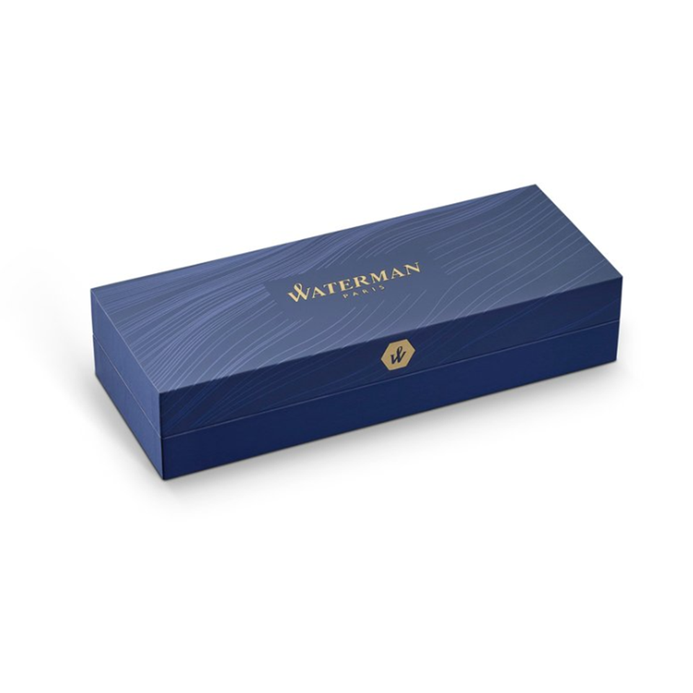 Waterman Expert3 Stainless Steel CT Ballpoint Pen — flat lay