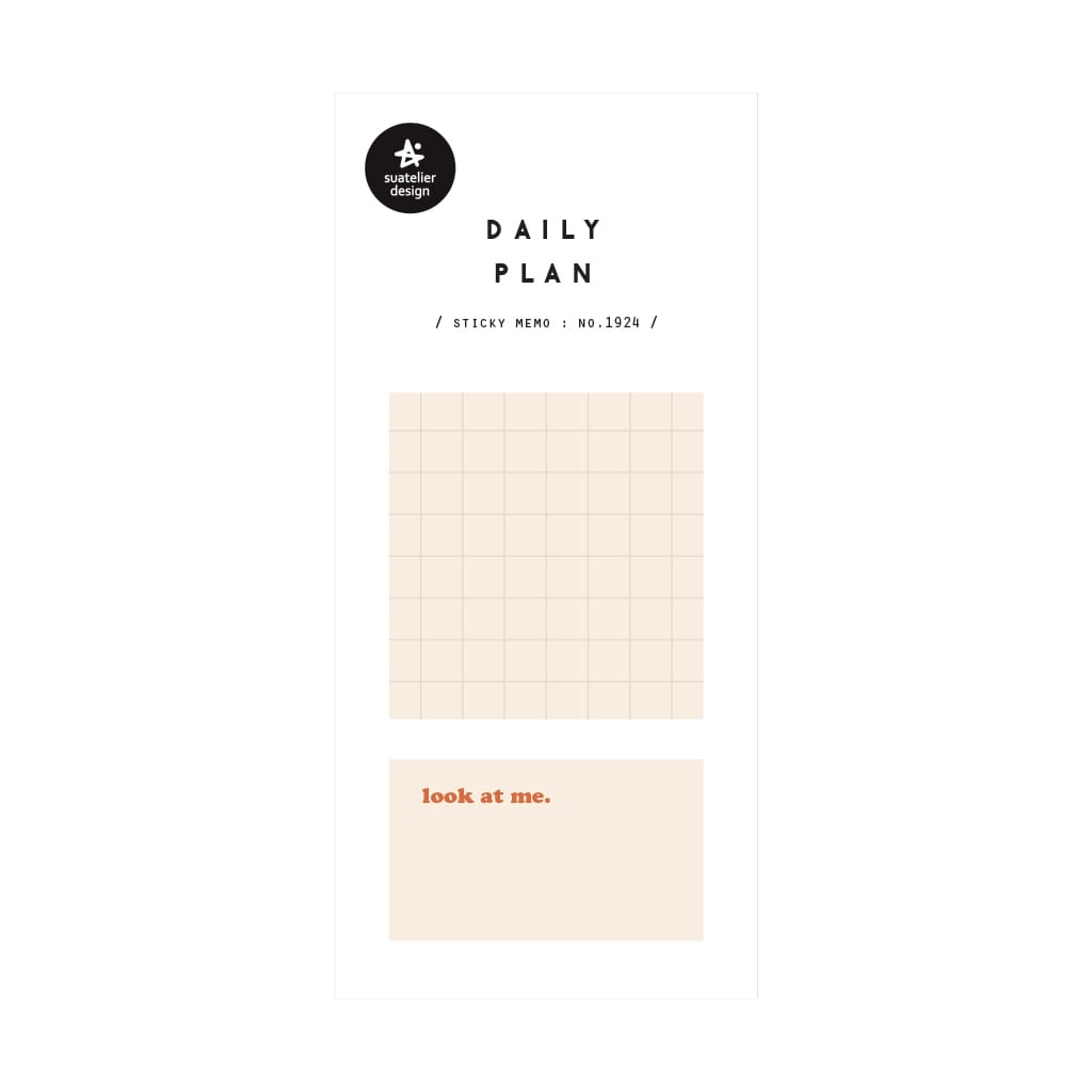 Suatelier Daily Plan Sticky Memo - 18 — side view
