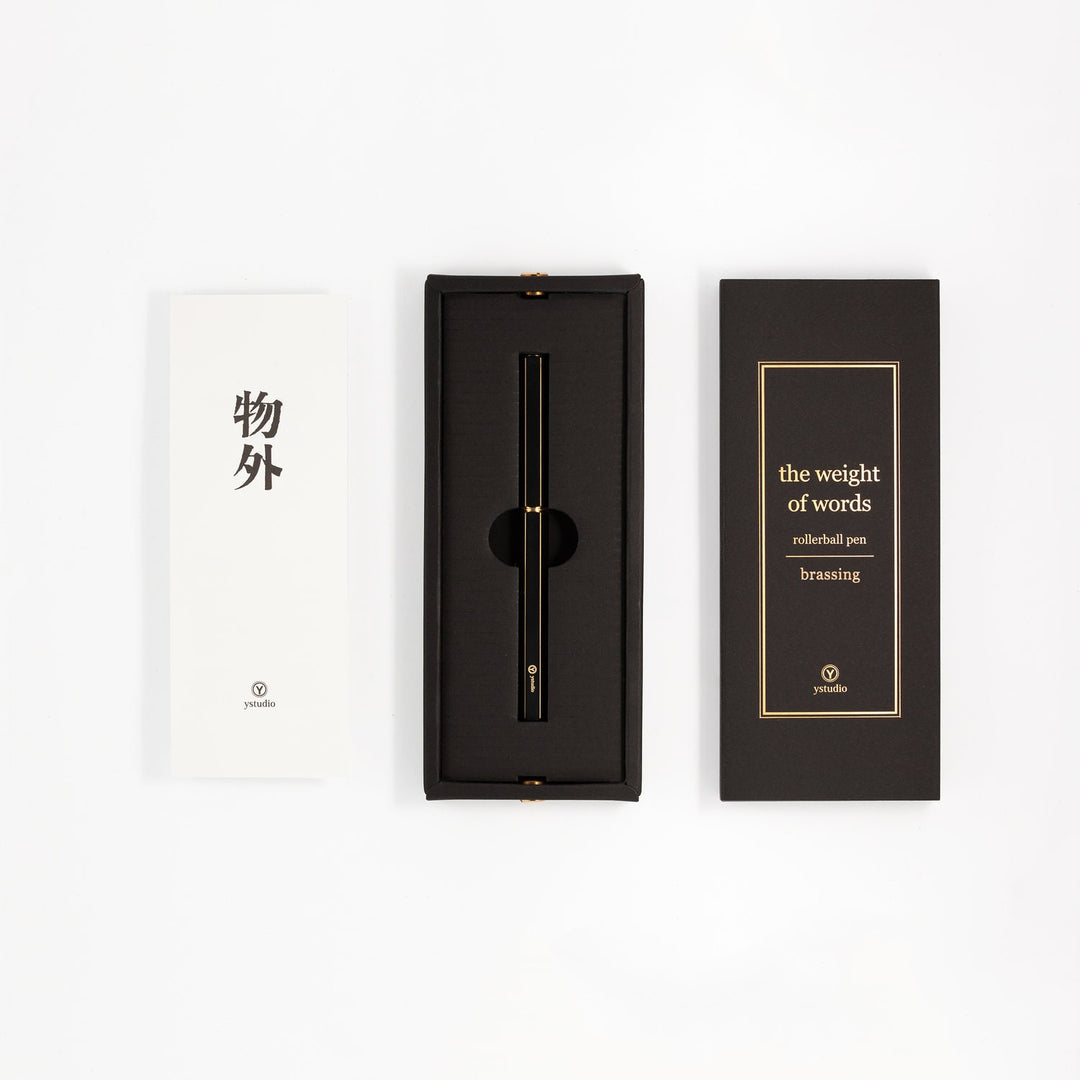 Ystudio Brassing Rollerball Pen — barrel detail