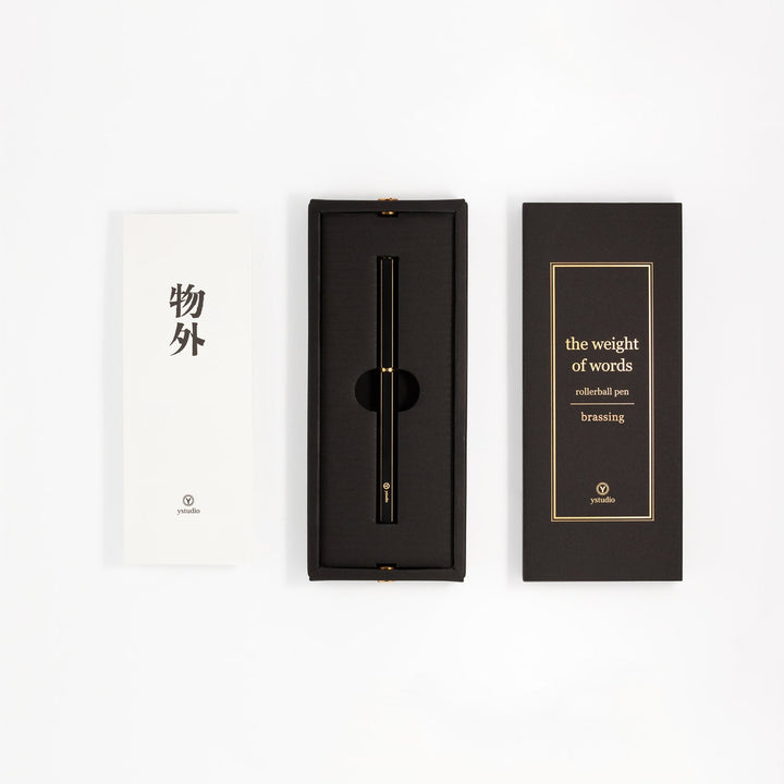 Ystudio Brassing Rollerball Pen — barrel detail