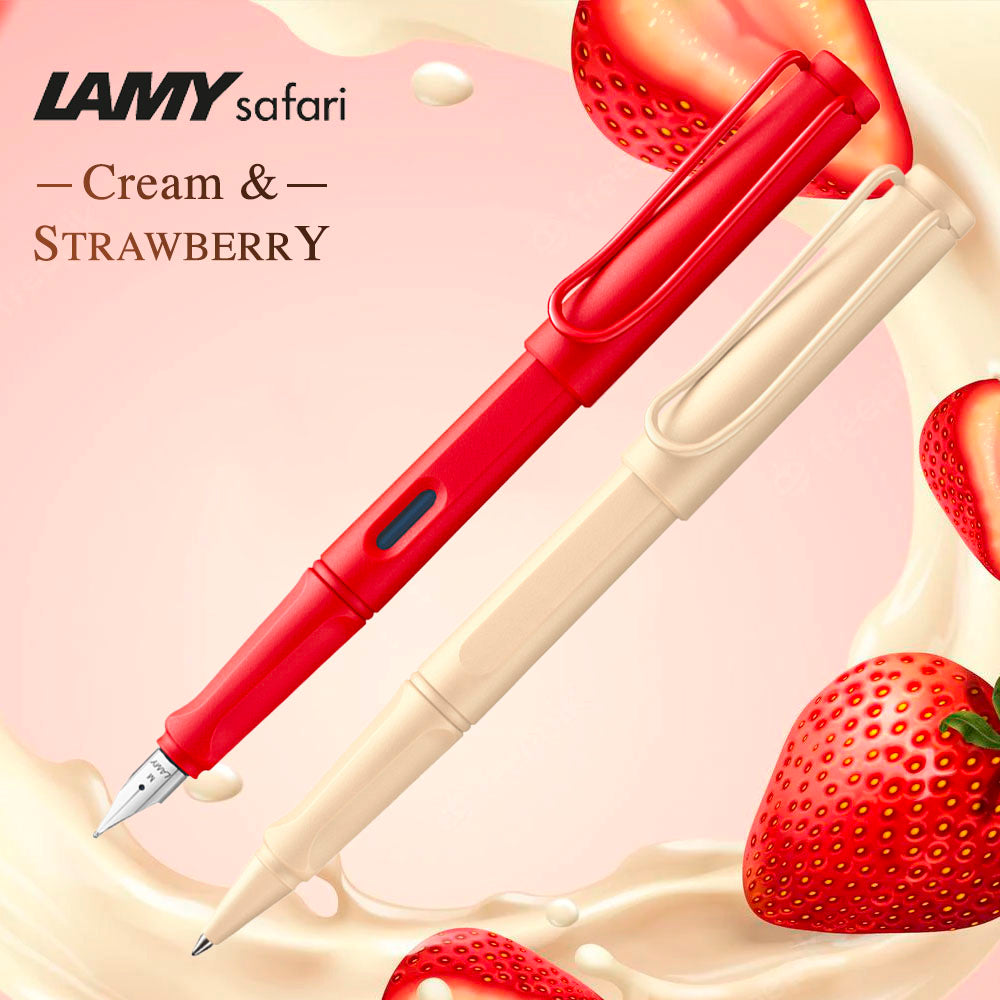 Lamy Safari Strawberry Ballpoint Pen (2022 Special Edition) — with packaging