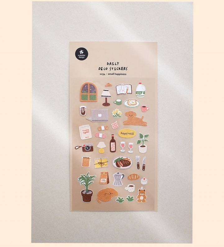 Suatelier Daily Deco Stickers - Sticker Small Happiness — flat lay