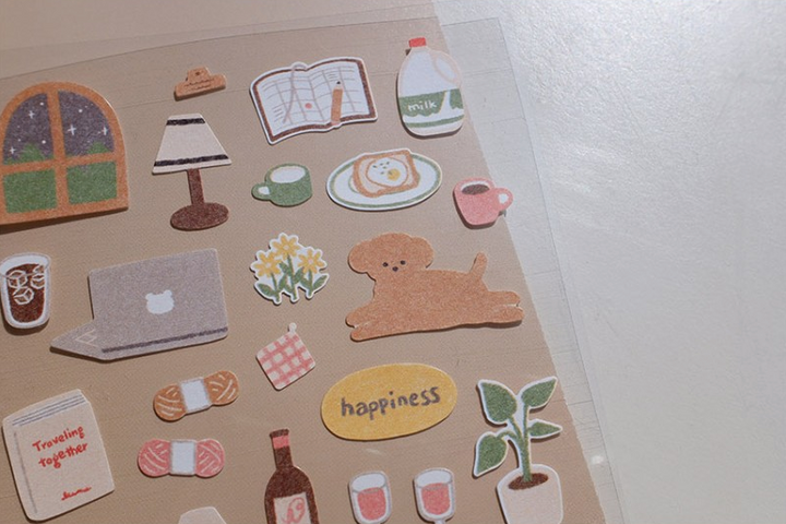Suatelier Daily Deco Stickers - Sticker Small Happiness — flat lay