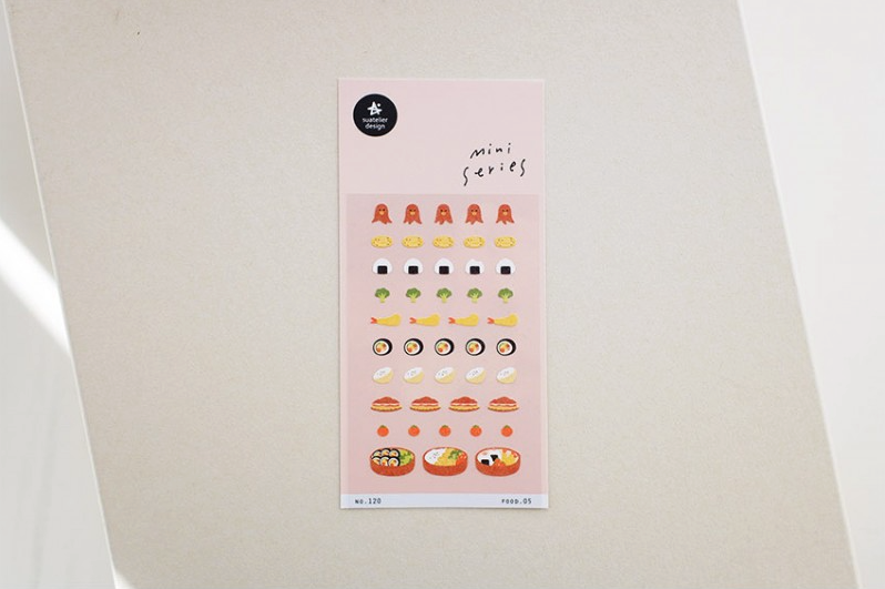 Suatelier Sticker Mini Series - Food.05 Bento — flat lay