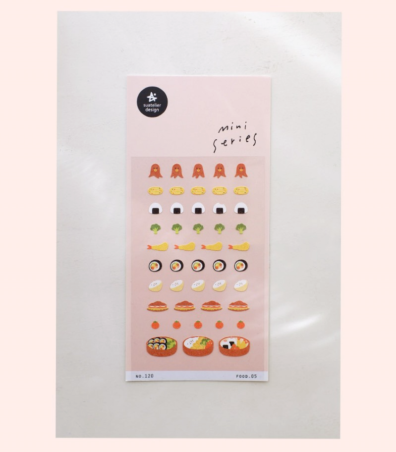 Suatelier Sticker Mini Series - Food.05 Bento — flat lay