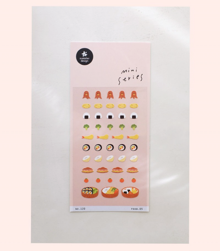Suatelier Sticker Mini Series - Food.05 Bento — flat lay