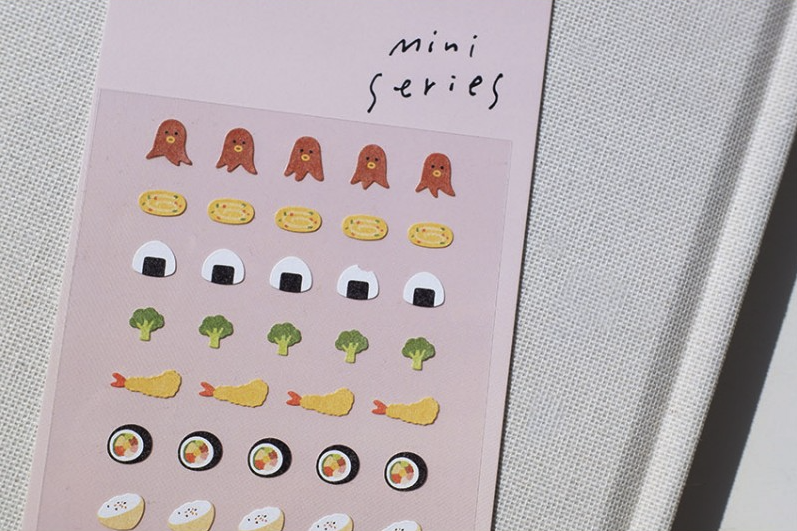 Suatelier Sticker Mini Series - Food.05 Bento — flat lay