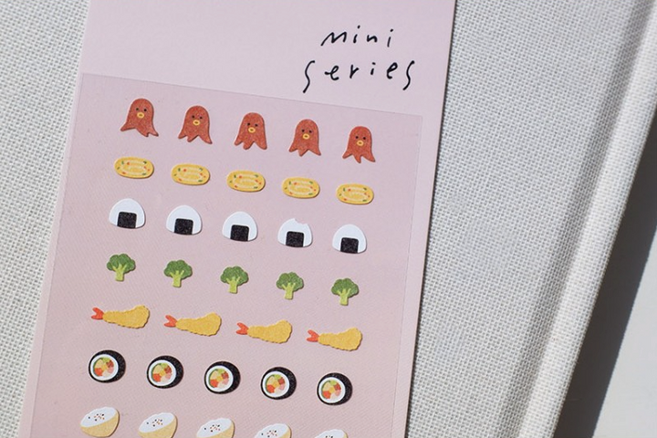 Suatelier Sticker Mini Series - Food.05 Bento — flat lay