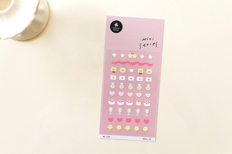 Suatelier Sticker Mini Series - Deco.12 Wedding — flat lay