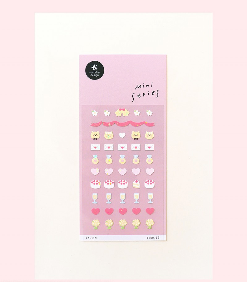 Suatelier Sticker Mini Series - Deco.12 Wedding — flat lay