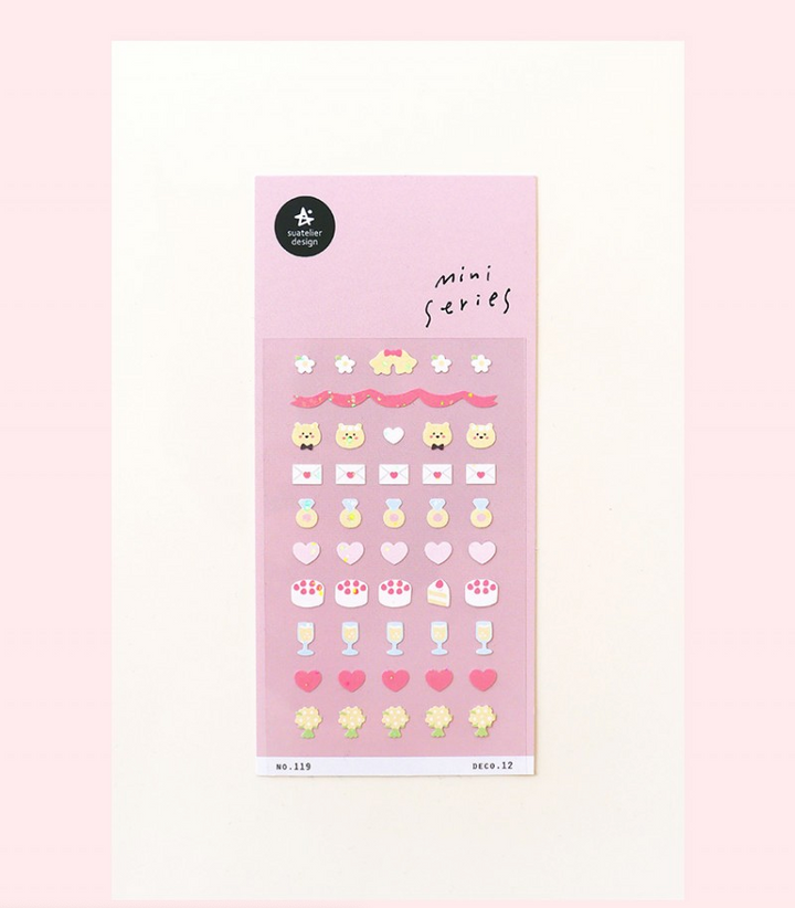 Suatelier Sticker Mini Series - Deco.12 Wedding — flat lay