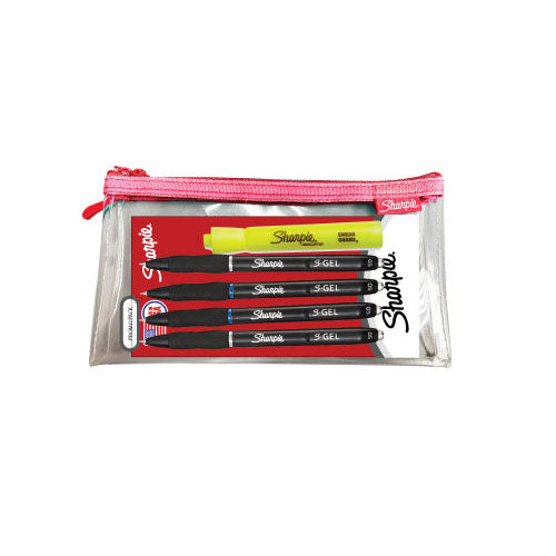 Sharpie S-Gel Pen (Pack of 4) & Tank Highlighter with Case — front view