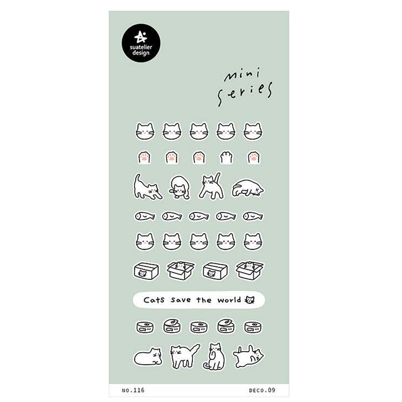 Suatelier Sticker Mini Series - Deco .09 (Cat) — front view