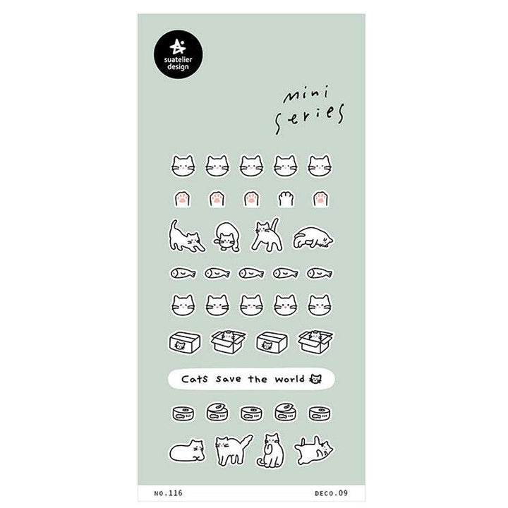 Suatelier Sticker Mini Series - Deco .09 (Cat) — front view