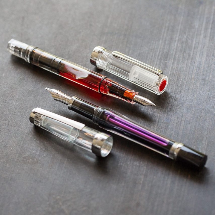 TWSBI Vac700R Fountain Pen — flat lay
