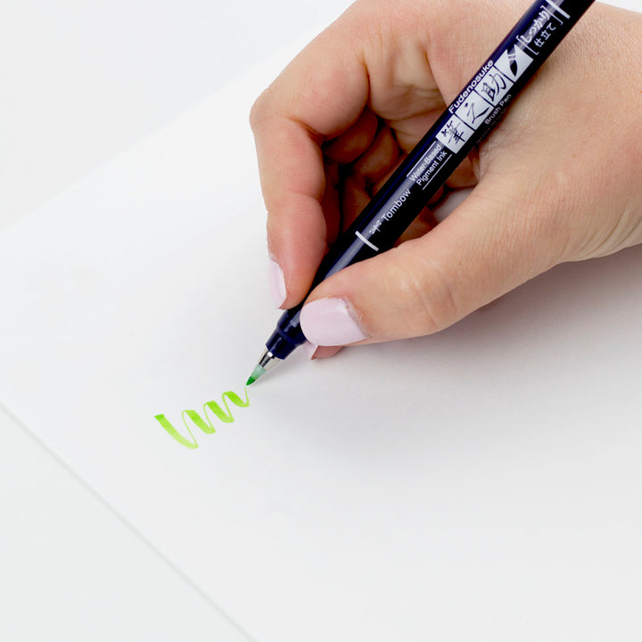 Tombow Fudenosuke Colour Hard Tip Brush Pen — close-up
