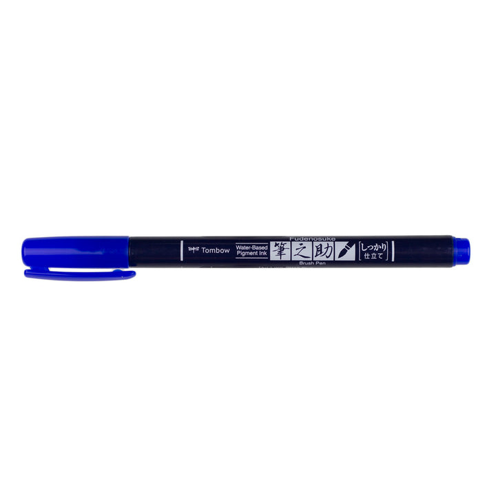 Tombow Fudenosuke Colour Hard Tip Brush Pen — flat lay