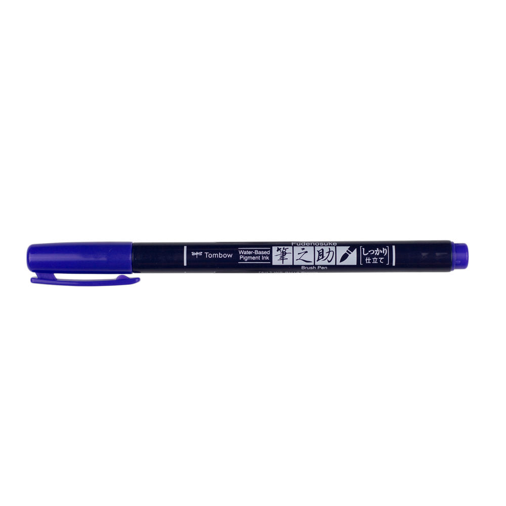 Tombow Fudenosuke Colour Hard Tip Brush Pen — flat lay