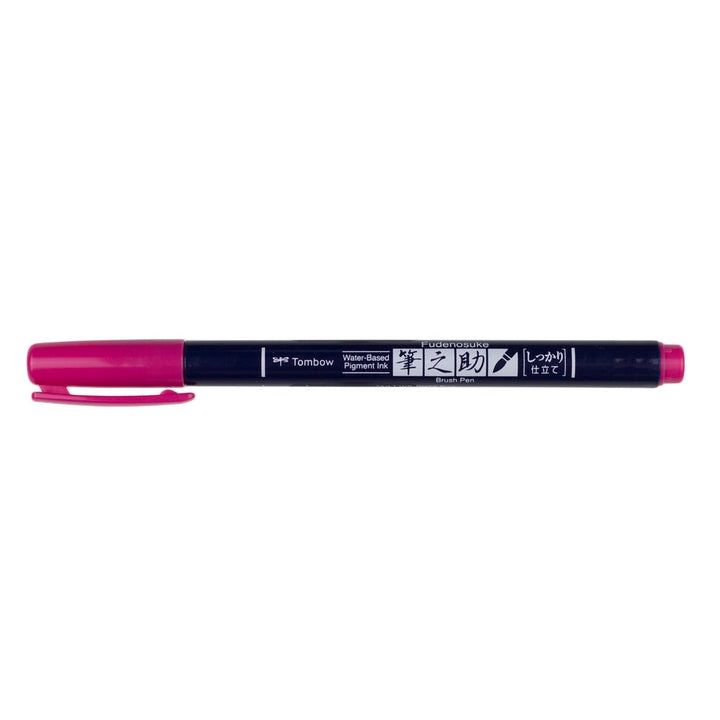Tombow Fudenosuke Colour Hard Tip Brush Pen — flat lay