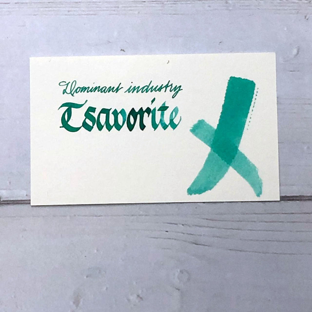 Dominant Industry Standard 25ml Ink Bottle Tsavorite 112 — bottle at angle