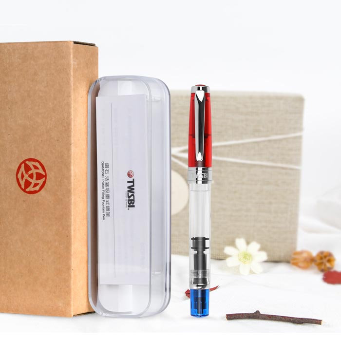 TWSBI Diamond 580 Fountain Pen RBT — writing at an angle