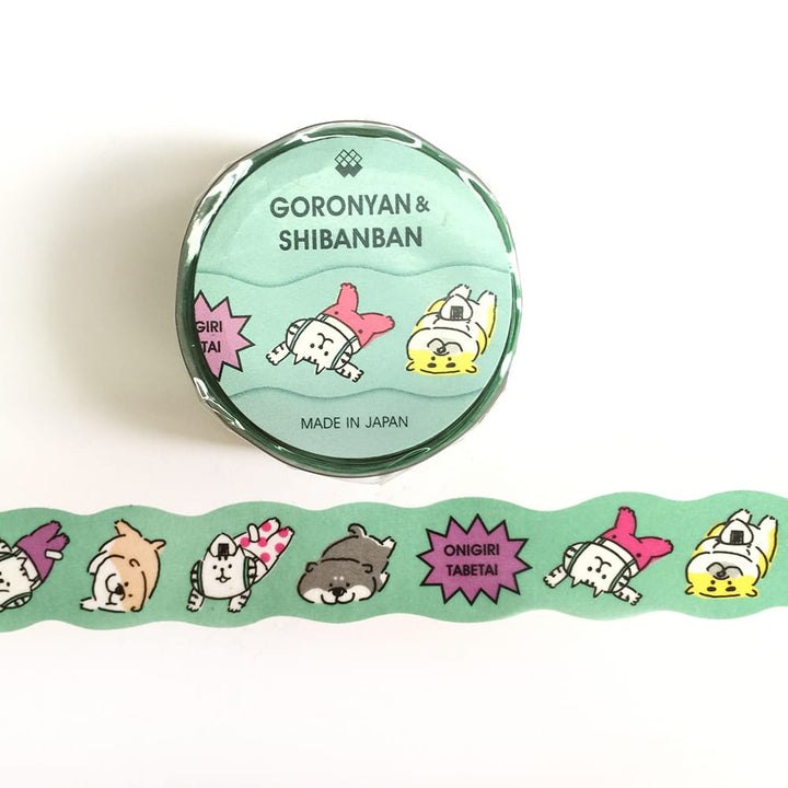 Mind Wave Shibanban Washi Tape Gu-tara — roll front