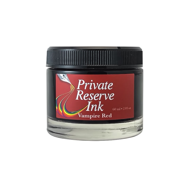 Private Reserve 60ml Ink Bottle Vampire Red — bottle at angle