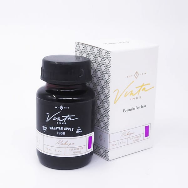 Vinta Inks 30ml Ink Bottle Malayan Apple (Makopa 1938) — bottle at angle