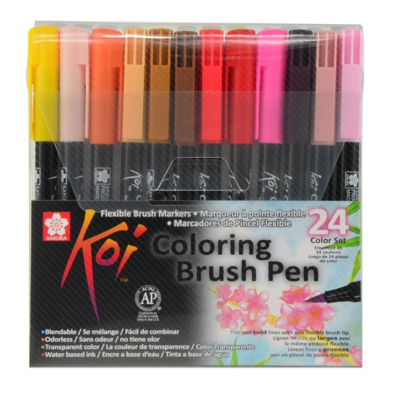 Sakura KOI Colouring Brush Pen Set of 24 — front view