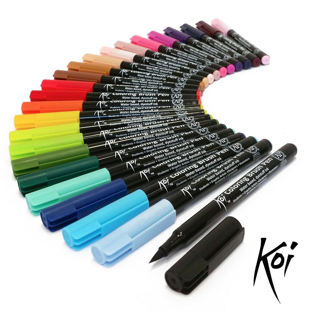 Sakura KOI Colouring Brush Pen Set of 24 — side view
