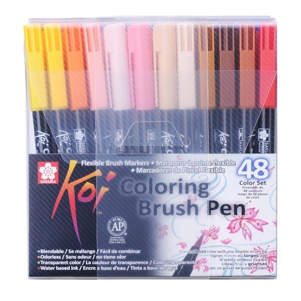 Sakura KOI Colouring Brush Pen Set of 48 — front view
