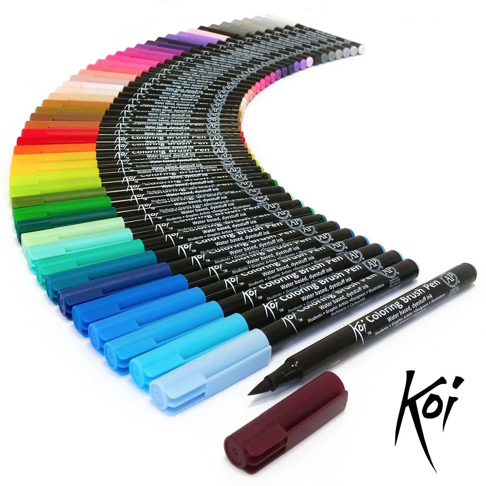 Sakura KOI Colouring Brush Pen Set of 48 — side view