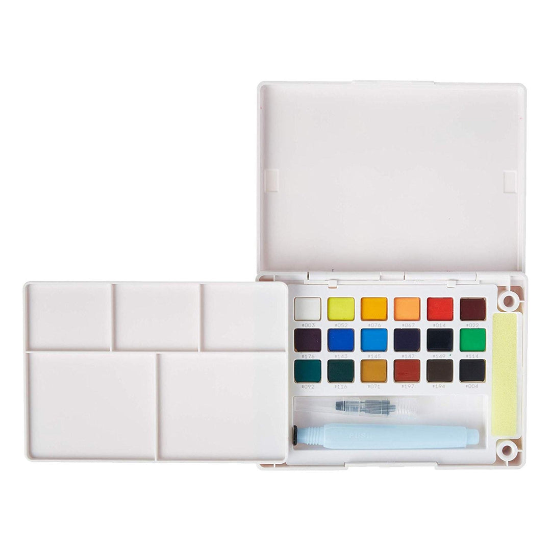 Sakura Koi Water Colors, Functional Case Set, 18-color set with WaterBrush — side view