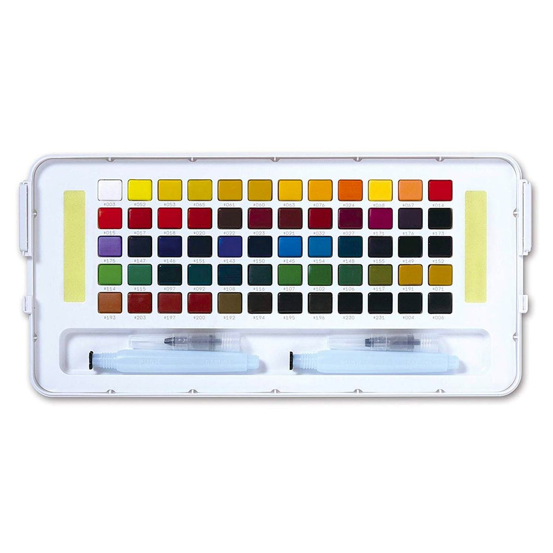 Sakura Koi Water Colors, Studio Set, 60-color set with Water Brush — side view