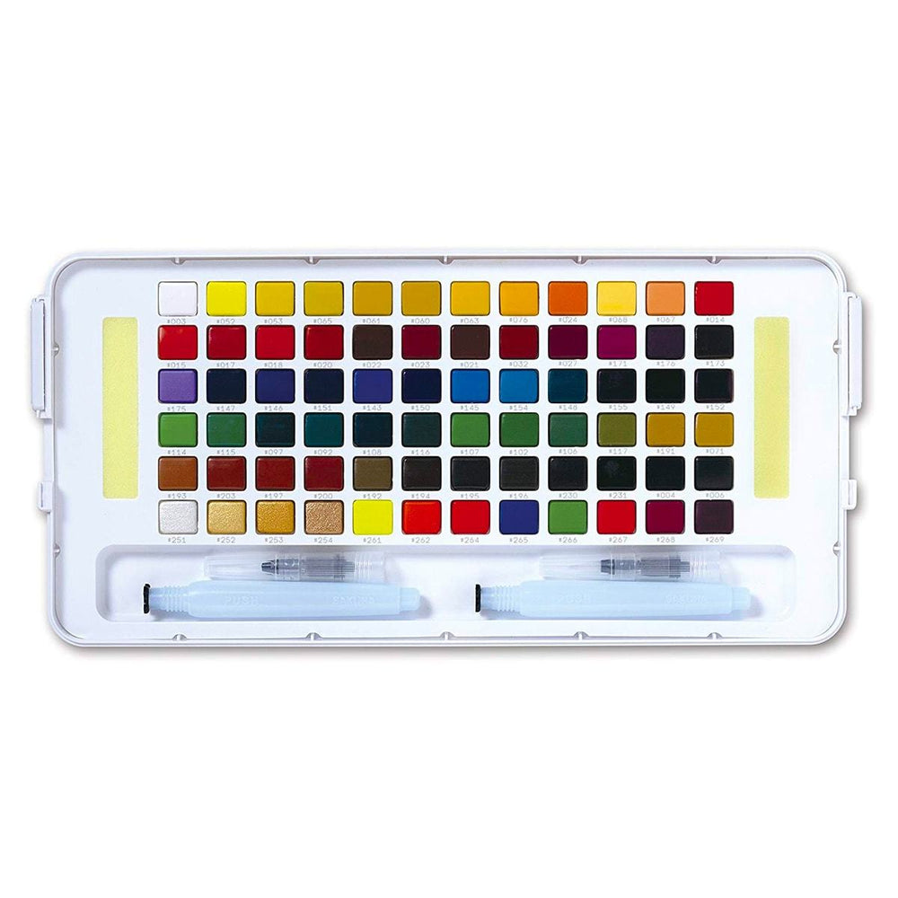 Sakura Koi Water Colors, Studio Set, 72-color set with Water Brush — side view