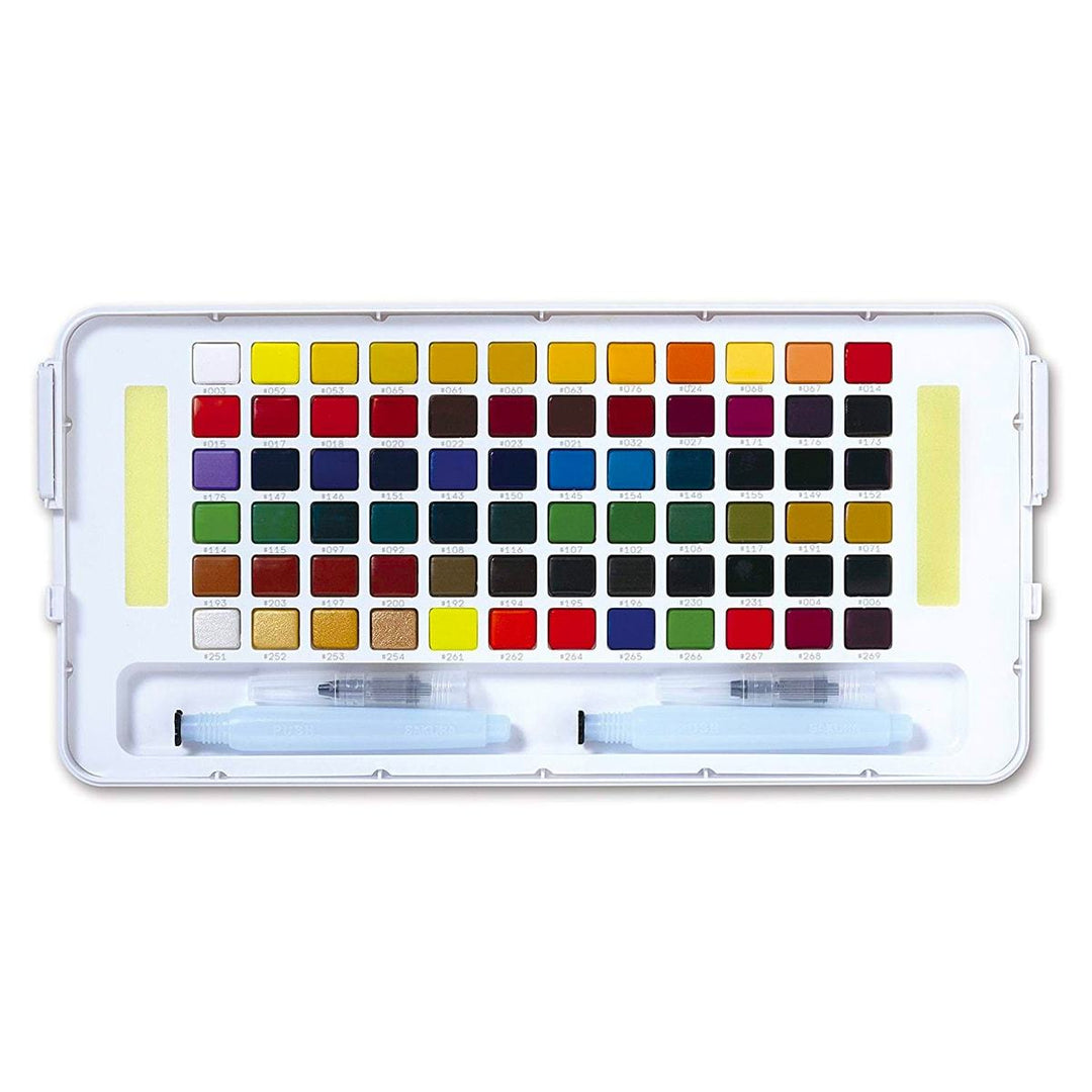 Sakura Koi Water Colors, Studio Set, 72-color set with Water Brush — side view
