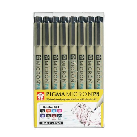 Sakura Pigma PN Set of 8 — front view