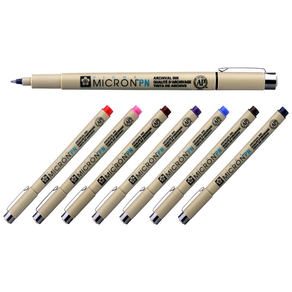 Sakura Pigma PN Set of 8 — side view