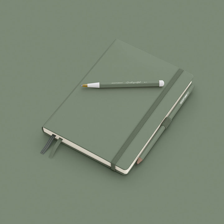 Leuchtturm1917 A5 Medium Hardcover Notebook - Dotted / Olive — back cover