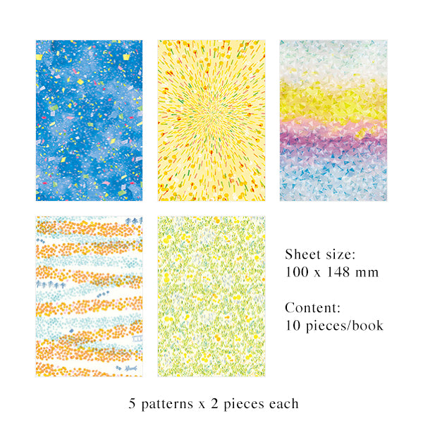 Hitotoki Masking Tape Book PostCard Size March — pattern detail