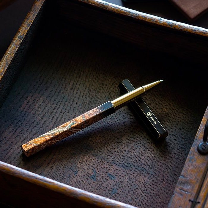 [Pre-Order] Ystudio YAKIHAKU Rollerball Pen (Limited Edition Crafts) — flat lay