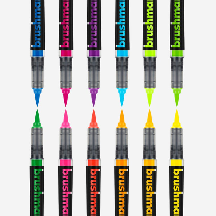 Karin Markers BrushmakerPro Neon Colour 27C12 Set of 12 — side view