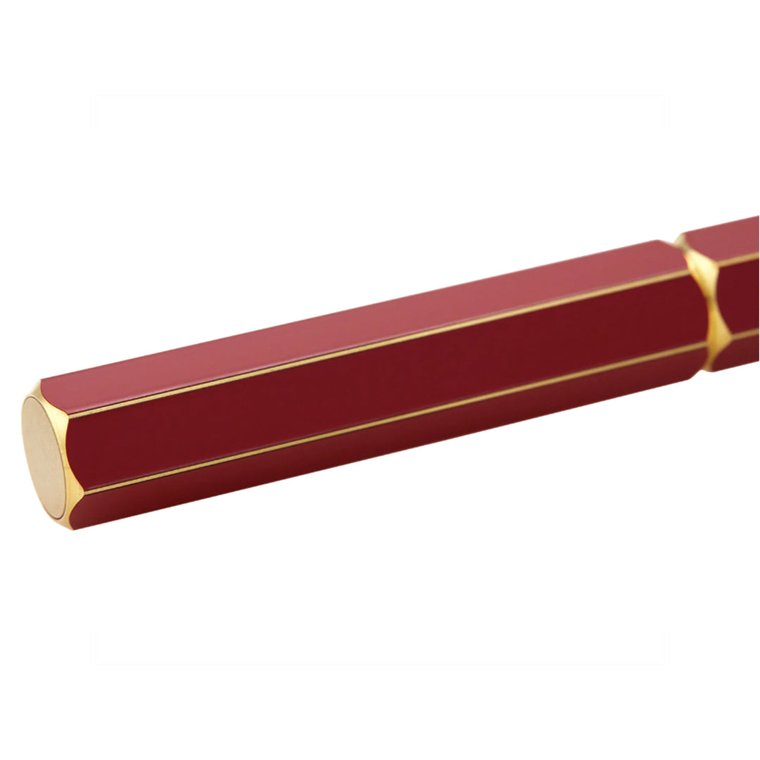 Ystudio Classic Revolve Fountain Pen Red — flat lay