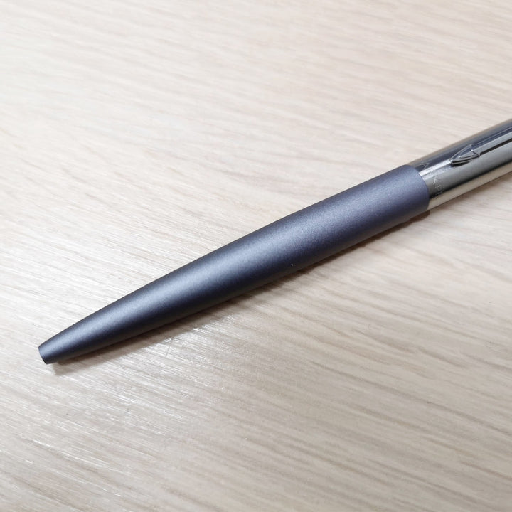 Parker Jotter XL Alexandra Matte Grey Ballpoint Pen — flat lay