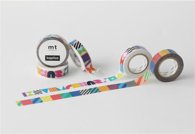 MT x Kapitza Washi Tape Kapitza - Multistripe — with packaging