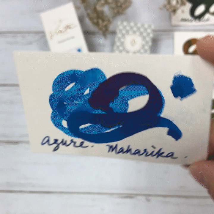 Vinta Inks 30ml Ink Bottle Azure (Maharlika 7107) — colour swatch on paper