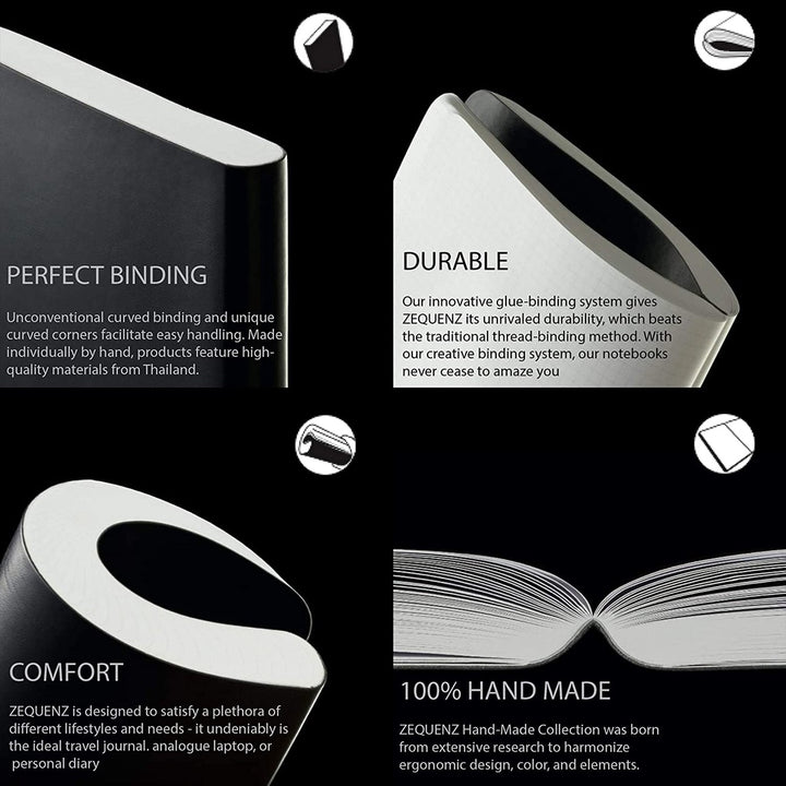 Zequenz Signature Classic Notebook A7 — size comparison