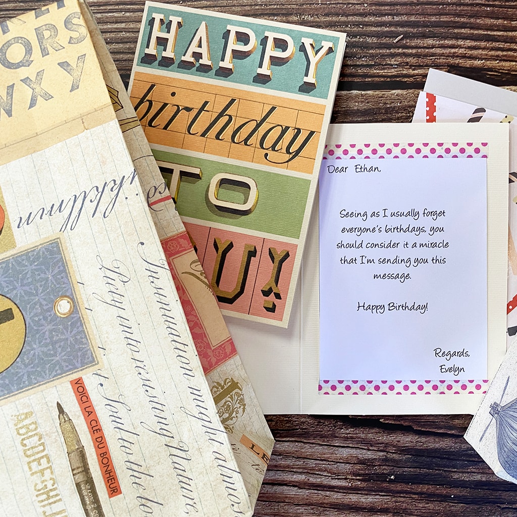 Gift Wrapping with Card — detail view