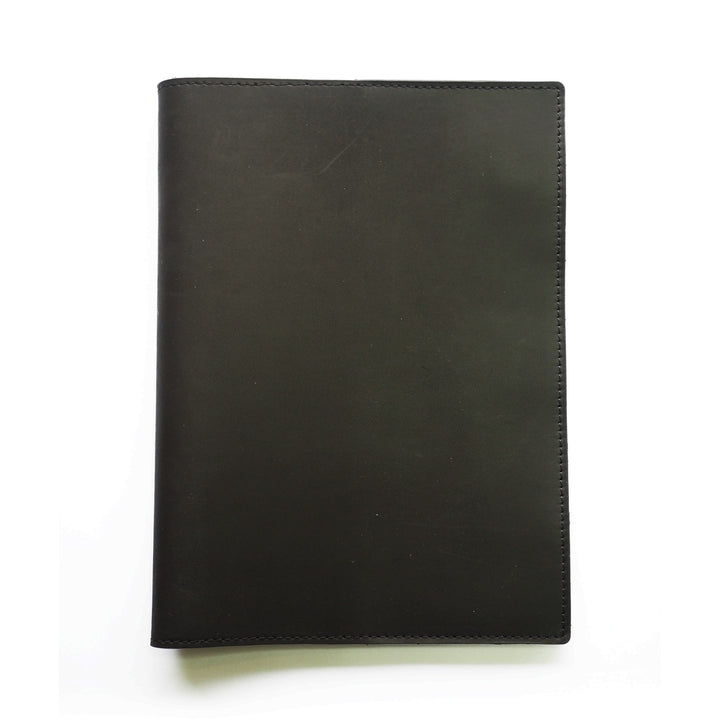 Luxo Notebook Leather Cover A5 — flat lay